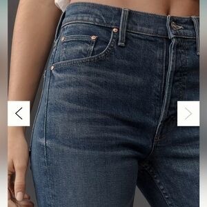 MOTHER The Tomcat Ankle High-Rise Straight-Leg Jeans Size 29